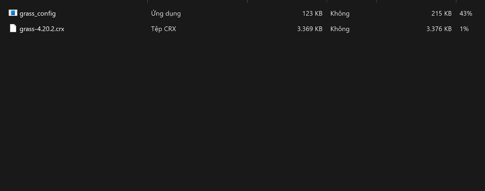Chạy file Grass Config sau khi giải nén
