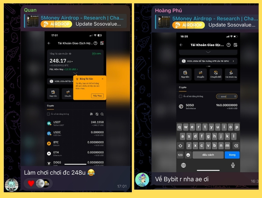 Anh em cong dong 5PC trung airdrop