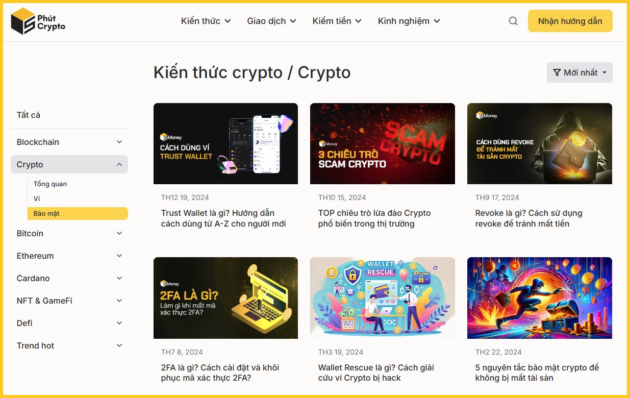 Chuyên mục giúp bạn bảo vệ tài sản Crypto an toàn