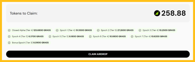 Airdrop từ Grass