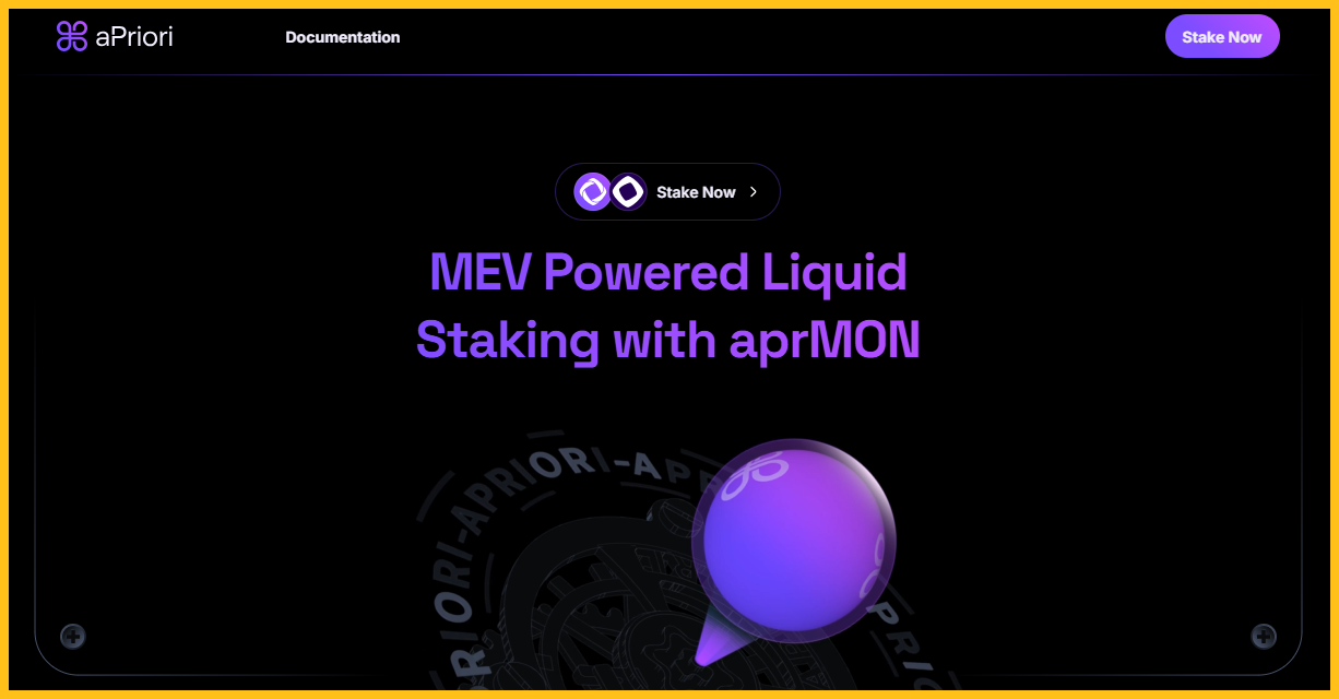 aPriori - Giao thức Liquid Staking và MEV (Miner Extractable Value) trên hệ sinh thái Monad